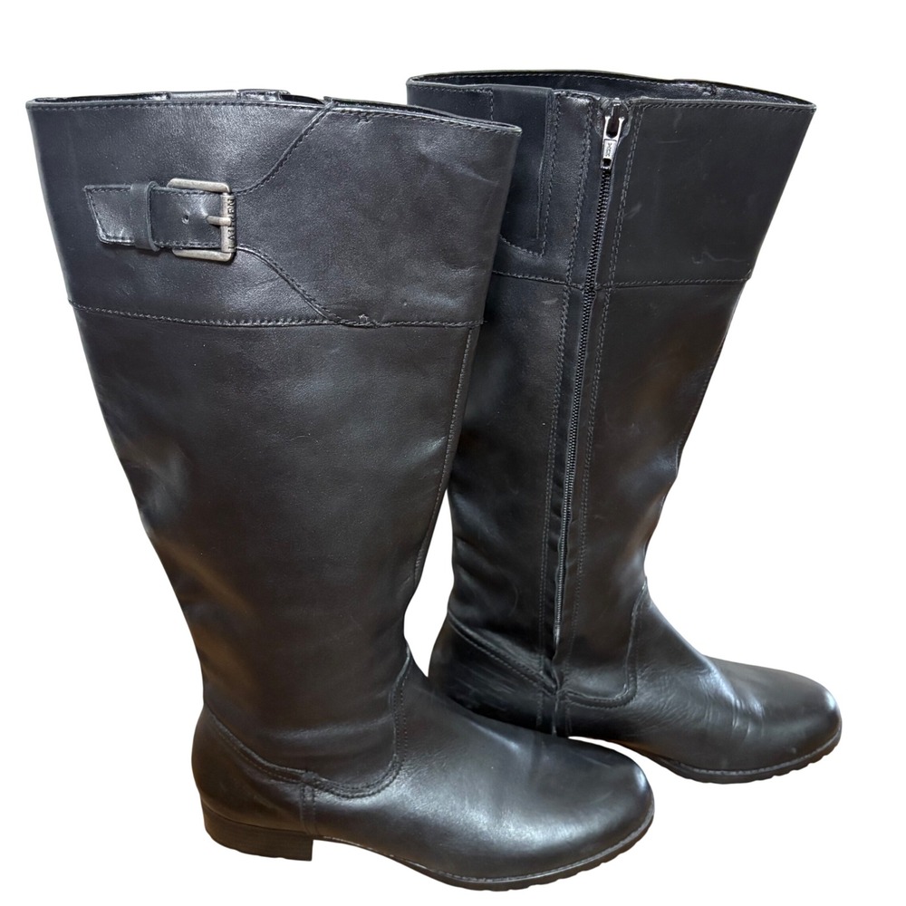 Lauren Ralph Lauren Boots Women 8.5B Sigrid Tall Riding Black Leather Equestrian